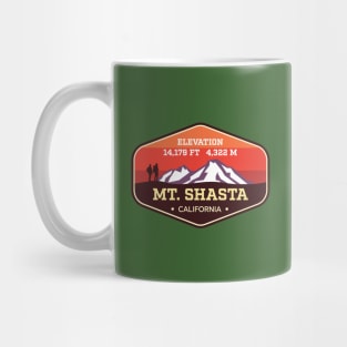 Mt Shasta California - Cascades 14ers Mountain Climbing Badge Mug